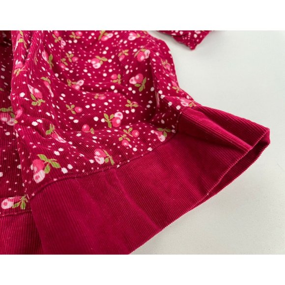 Gymboree Girl Dress Corduroy Bow Bunnies Snow Berry floral Pink 12-18 12 18 M - Picture 4 of 11